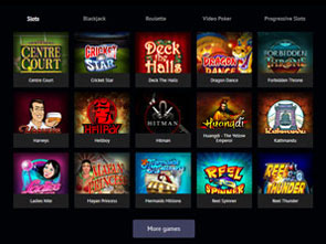 Spin Palace Mobile Casino Lobby