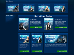 Betfred Live Casino Lobby